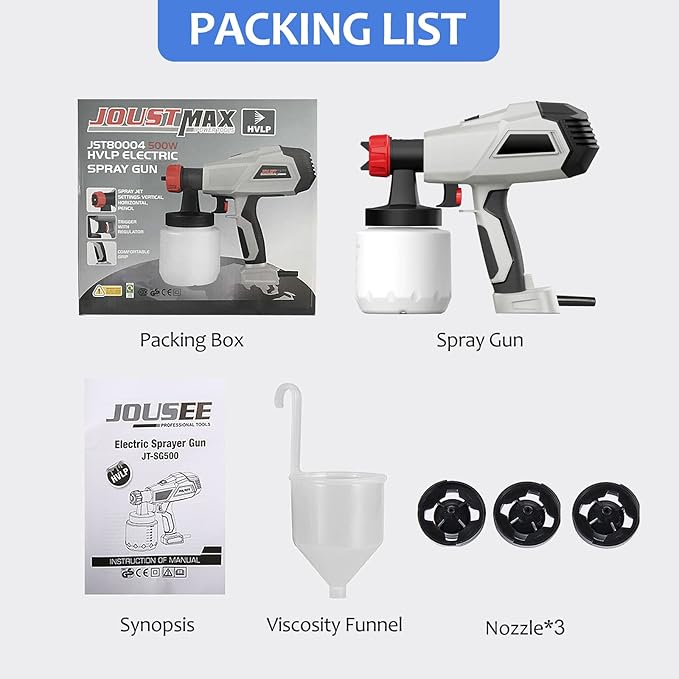500w Dessert Chocolate Spray Gun,Electric Paint Sprayer m/700ml Bucket Cake Decor Kit Manual Baking Sandblasting Machine,3 Shapes Adjustable Chocolate Latex Paint Spraying Machie for Mousse