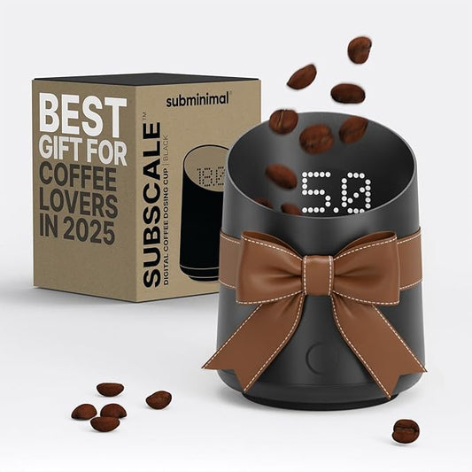 Subminimal Subscale Digital Dosing Cup with LED Display – Sleek & Precise Scale - Dosing & Brewing Accessories, Measures Coffee Grounds for Espresso - Black
