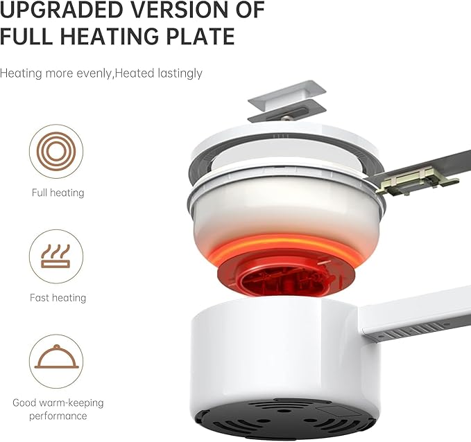 olakys. Electric Hot Pot,1.5L Mini Hot Pot, Ceramic Glaze Non-stick Portable Pot, Electric Pot for for Steak, Egg, Fried Rice, Oatmeal, Soup,Ramen with Dual Power Control, Electric Pot for Dorm