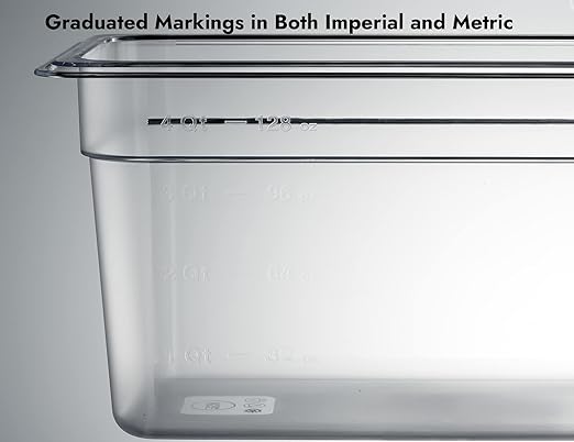 CURTA 6-Pack 1/3 Size 6" Deep NSF Polycarbonate Food Pans | Dishwasher & Freezer Safe Clear Container for Prep Tables, Buffet, Salad Bar, Commercial & Home Kitchen