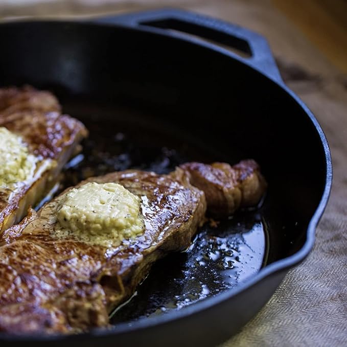 Lodge Seasoned Cast Iron Skillet - PFAS-Free,Non-Toxic Cookware - Use with an Oven,Stove,Grill,or Campfire - Naturally Non-Stick & Oven Safe - 10.25 Inches,(Pack of 3)