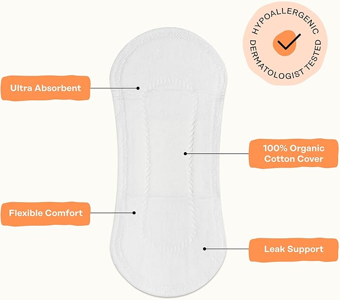 The Honey Pot Company - 120ct - Non-Herbal Everyday Panty Liners for Women - Organic Cotton Cover & Ultra-Absorbent Pulp Core - Sanitary Pads - Feminine Care