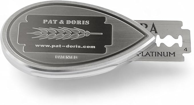 pat & doris Sourdough Bread Lame Dough Scoring Tool – CNC Aluminum Alloy Handle, Stainless Etched Side Plates, Magnetic Blade Storage