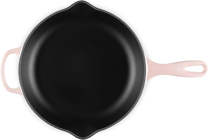 Le Creuset Enameled Cast Iron Signature Iron Handle Skillet, 10.25", Peche