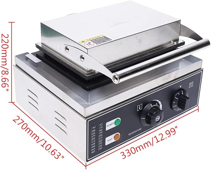 Hotdog Waffle Maker 1500W Commercial Waffle Machine 110V Electric Corn Hot Dog Waffle Maker Crispy Baking Corn Dog Waffles Non-Stick Maker 5PCS (5Pcs)