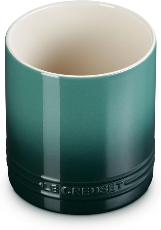 Le Creuset Stoneware Signature Straight Wall Utensil Crock, 1 qt., Artichaut
