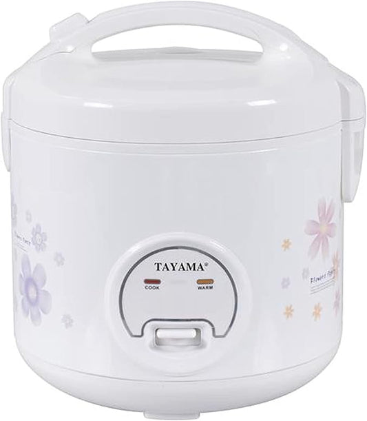 TAYAMA Automatic Rice Cooker & Food Steamer 8 Cup, White (TRC-08RS)