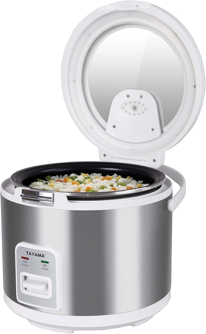 TAYAMA 10-Cup Automatic Rice Cooker & Warmer with Glass Lid
