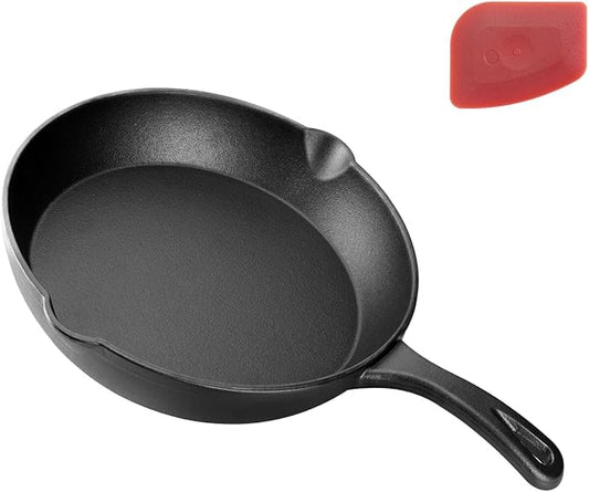 6 Inch Cast Iron Skillet – Pre-Seasoned Mini Frying Pan, Oven & Grill Safe, Christmas Holiday Cookware for Camping, Breakfast & Single-Serve Cooking