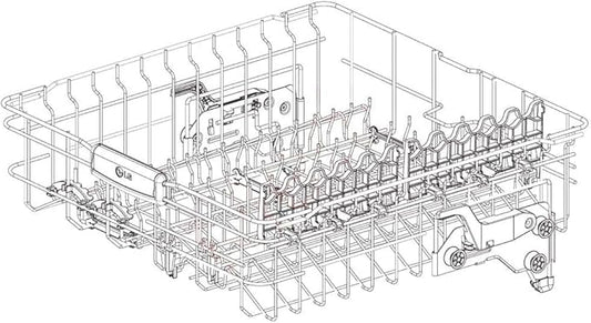 AHB32983760 Upper Dishrack Assembly for LG Dishwasher AHB32983761 3750ED1005A 3750ED1005E 3751DD1002A