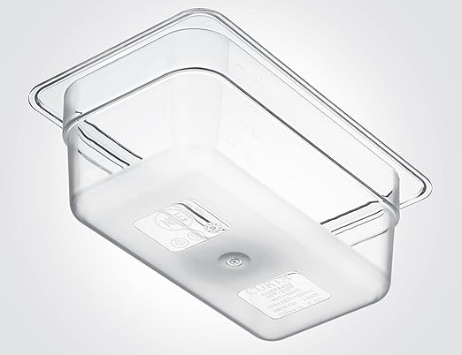 CURTA 6-Pack 1/4 Size 4" Deep NSF Polycarbonate Food Pans | Dishwasher & Freezer Safe Clear Container for Prep Tables, Buffet, Salad Bar, Commercial & Home Kitchen