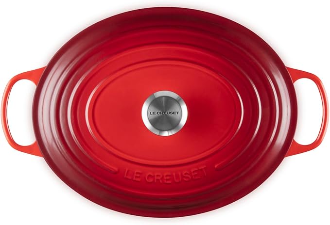 Le Creuset Enameled Cast Iron Signature Oval Dutch Oven, 8 qt., Cerise