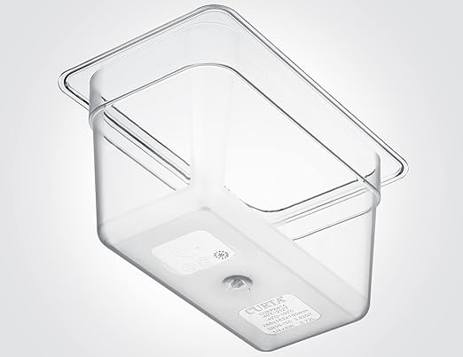 CURTA 6-Pack 1/4 Size 6" Deep NSF Polycarbonate Food Pans | Dishwasher & Freezer Safe Clear Container for Prep Tables, Buffet, Salad Bar, Commercial & Home Kitchen