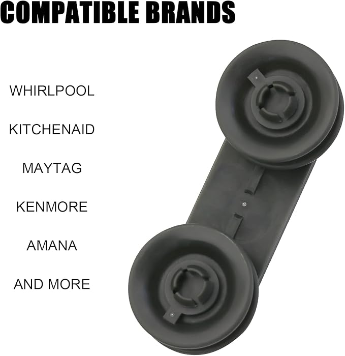 W10078083 WPW10078083 AP6014875 Dishwasher Dishrack Wheel Compatible with Whirlpool Wheel and Bracket Assembly 1446833, PS11748145 (2PACK)