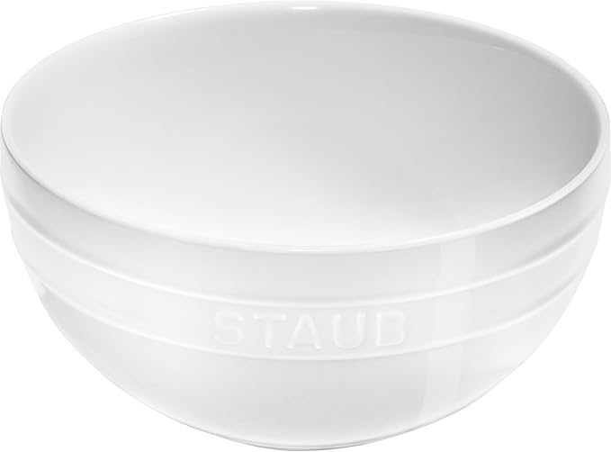 STAUB Ceramic 2-pc Nested Mixing Bowl Set - White