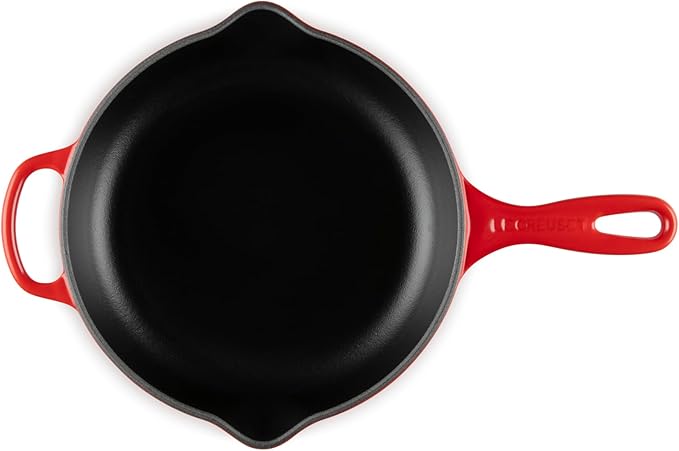 Le Creuset Enameled Cast Iron Signature Iron Handle Skillet, 9", Cerise