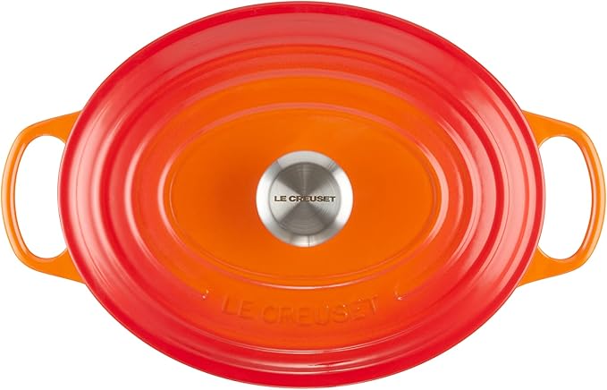 Le Creuset Enameled Cast Iron Signature Oval Dutch Oven, 5 qt, Flame