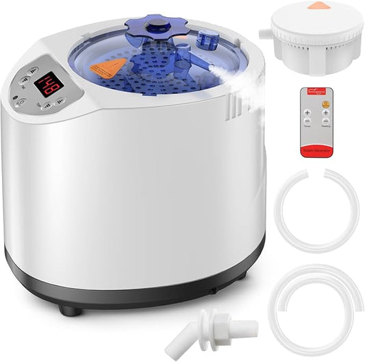 Sauna Steamer Machine, 3L Portable Sauna Steamer, 1200W Indoor Sauna Steamer Pot with Remote Control, 15 Heating Levels, Timer, Steam Cup, Steam Generator for Sauna, Home Spa Sauna Accessories