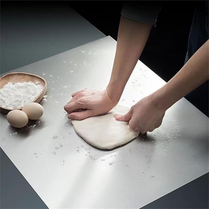 Stainless Steel L Shape Pastry Board - Kneading Board Cutting Mats (40 * 60cm/15.7 * 23.6in)