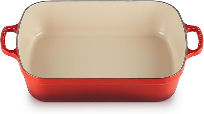 Le Creuset Enameled Cast Iron Signature Rectangular Roaster, 5.25 qt. (11.7" x 16.8"), Cerise