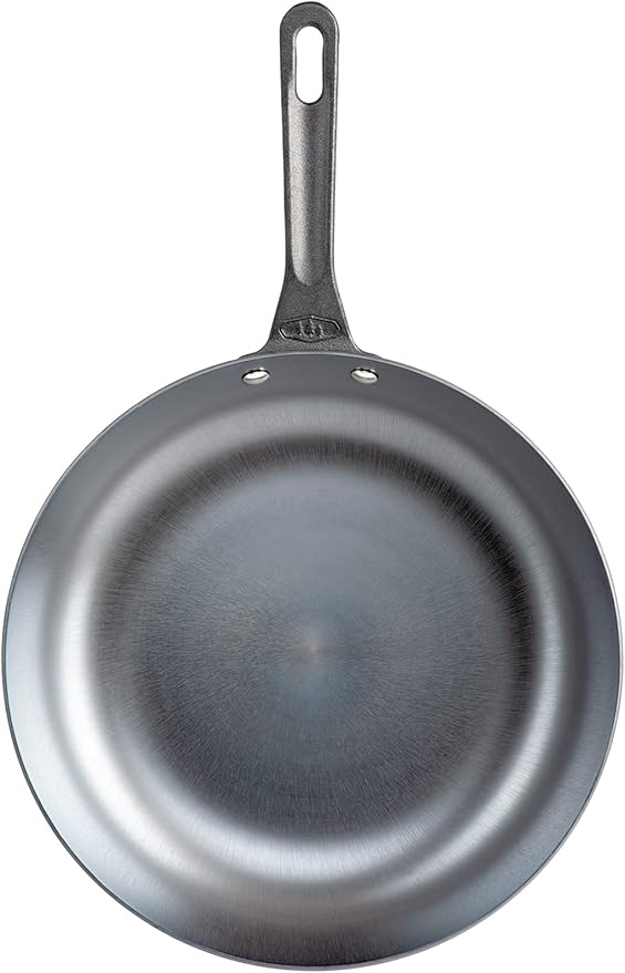 GSI Outdoors Guidecast 12” Frying Pan | Lightweight Cast Iron Frying Pan for Camping, Cabin and Home Kitchen