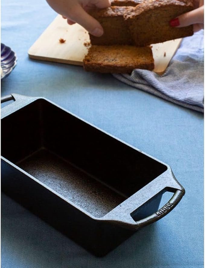 Lodge Cast Iron Loaf Pan 8.5x4.5 Inch,Black,(Pack of 3)