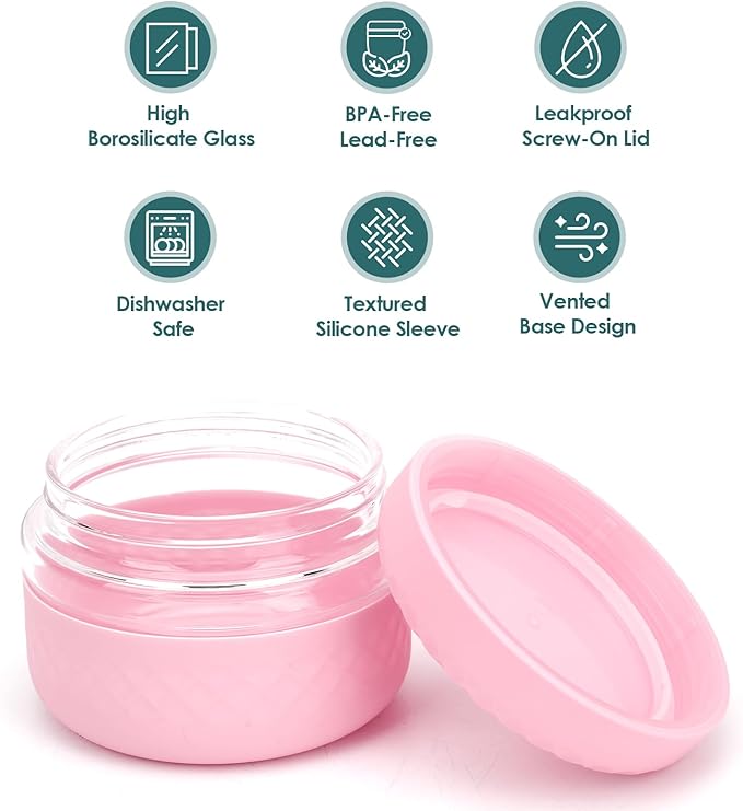 16 oz (2 Cup) Glass Lunch Bowl Container with Lid | Leak & Spill Proof, BPA-Free, Microwave & Dishwasher Safe, Airtight Meal Prep & Food Storage Jar for Lunch, Salad, Soup, Oats, Stew, Yogurt
