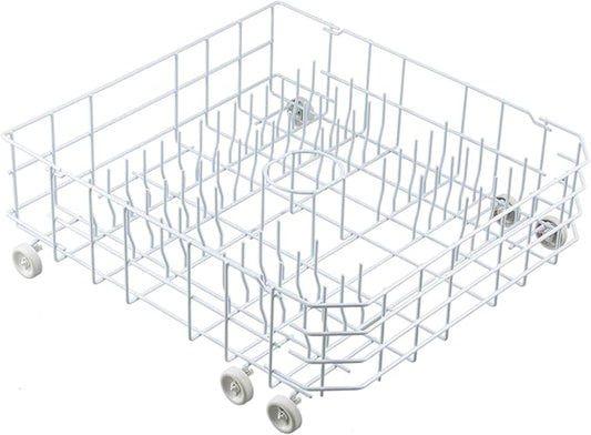 Atgestore Upgraded WD28X31819 WD28X10284 Dishwasher Rack Replacement Parts for GE Dishwasher Parts 22.2" x 20.7" Lower Rack ADW1100N10WW GE Dishwasher Bottom Dishrack Assembly Lower Dish Rack Wheels