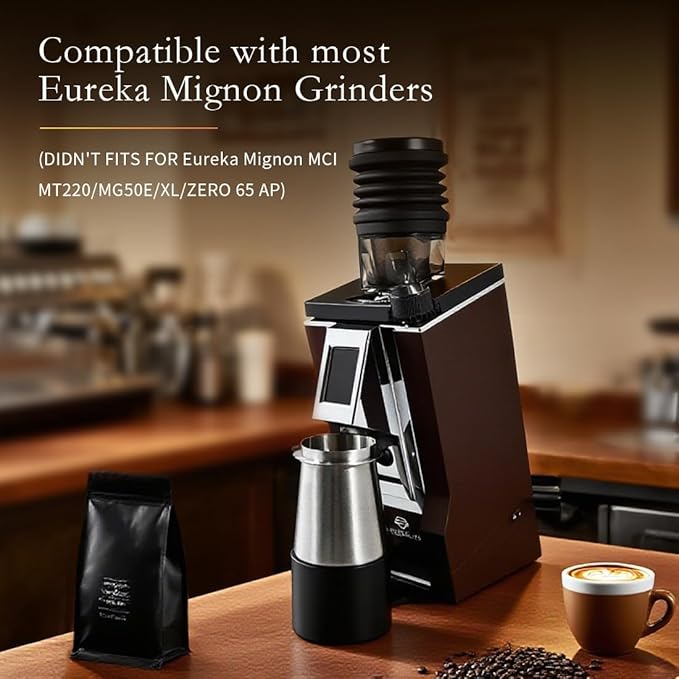 Incline Stand with Dosing Cup Stand Compatible with Eureka Mignon Espresso Coffee Grinder Durable Tilted Angled Base Accessories Parts Low Retention Single Dose Kit