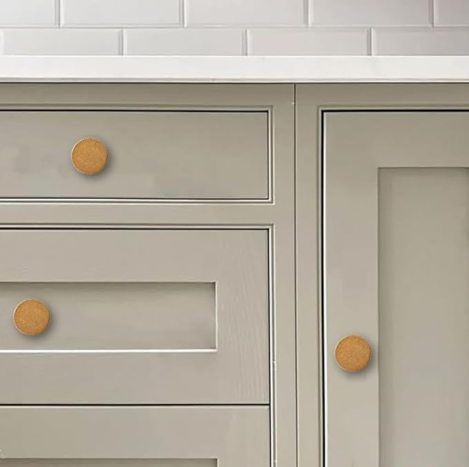 khtumeware 10 Pack Antique Brass Cabinet Knobs Solid Heavy-Duty Bifold Closet Door Knobs Cabinet Hardware for cabinets Dressers Pull for Bathroom Kitchens Knobs