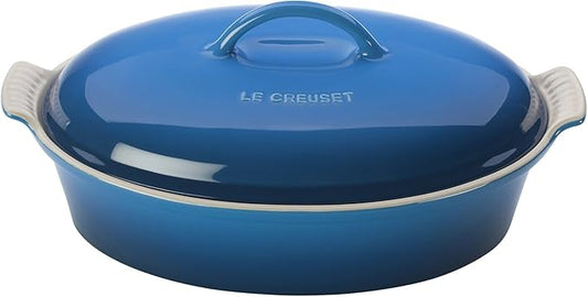 Le Creuset Stoneware Heritage Covered Oval Casserole, 4 qt. (14"), Marseille