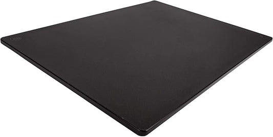 Thirteen Chefs Extra Large 24 x 18 Black Cutting Board - 1/2" Thick HDPE Plastic for Restaurants and Professional Kitchens