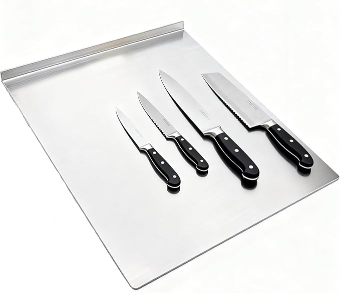 Stainless Steel Cutting Boards for The Kitchen, Suitable for Meat, Fruits, Vegetables, Bread, and Baking Large-sized Cutting Boards (31.5 x 19.7 in)