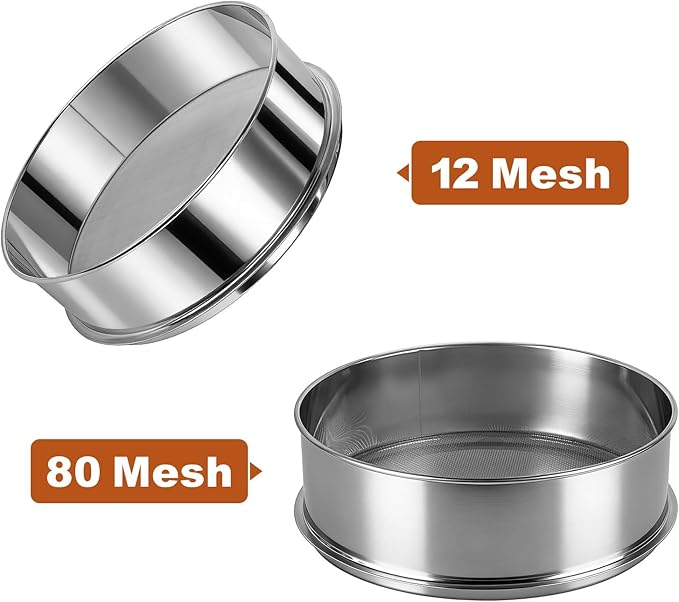 Automatic Electric Vibrating Sifter Machine, Sieve Shaker With 2 Screens (12 & 80 Mesh), for Flour, Rice, Mung Bean, Powder