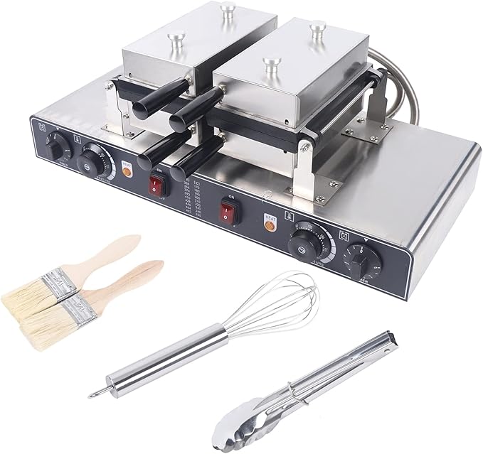 Electric Walnut Cake Maker, 1500W Toaster Baking Breakfast Pan Oven with Temperature Control 20pcs Capacity Electric Nut Waffle Bread Maker for Cooking Breakfast Holiday Parties