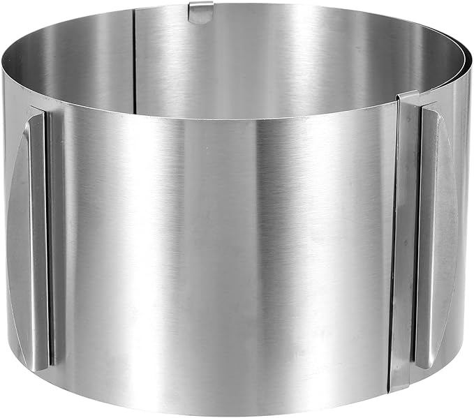 HARFINGTON 6" to 12" Cake Ring 13cm High Adjustable Round Cake Ring Stainless Steel Mousse Baking Moulds Bakeware Supplies for Baking Cooking Making Tool