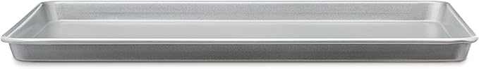 Amazon Basics Ceramic Nonstick Baking Sheet & Cooling Rack Set, PTFE & PFOA Free, Dishwasher Safe, Oven Safe, Half Sheet Size, Gray, 1-Pack