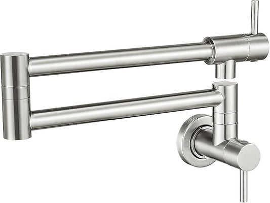 Pot Filler Faucet Brushed Nickel Commercial Wall Mount Stove Faucet Wall Mount Pot Filler Facuet