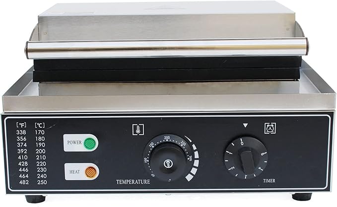 Commercial Non-Stick 110V Electric 10-Slice Waffle Maker Baking Machine, Non-Stick Commercial Electric Waffle Maker, Electric Indoor Waffle Maker Bread Maker with Non-Stick Cast Iron Pan