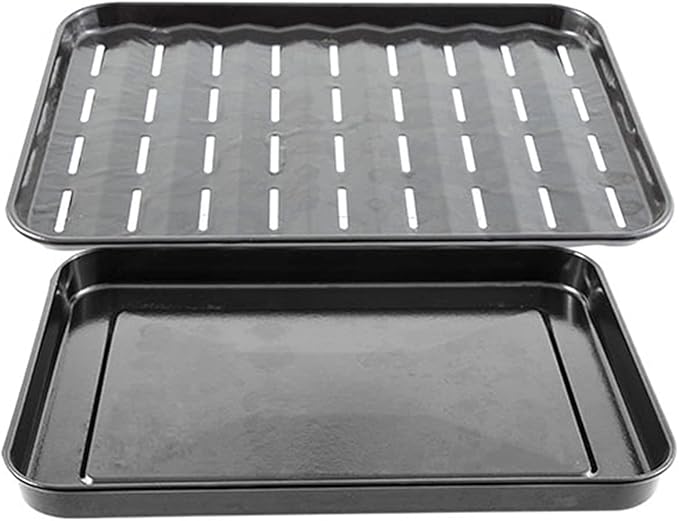 Nuwave Genuine Replacement Non-Stick Enamel Baking Pan & Broiler Rack, Guaranteed to Fit, Sold by Original Manufacturer, Compatible with Every Bravo XL Air Fryer Oven Models 20801,20802, 20811, 20850