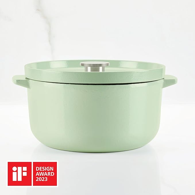 KitchenAid Enameled Cast Iron Dutch Oven/Casserole, 6 Quart, Pistachio
