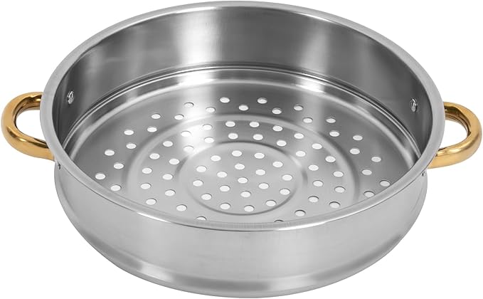 Stainless Steel Steamer Pots, Non-Stick Meat Vegetable Cooking Steam Pot Kitchen Steamer Cooker Dumpling Steamer Cookware Steaming Pots for Induction Cookers, Electric Ceramic Stoves (5-Tier, 30cm)