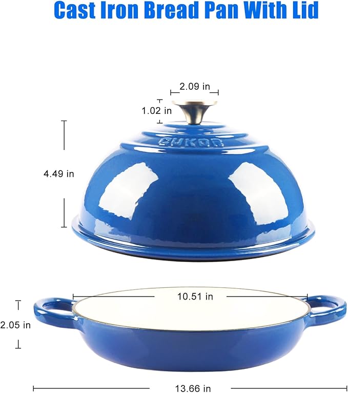 CUKOR 7QT Dutch Oven Pot With Lid, Enameled Cast Iron Dutch Oven For Bread Baking, Non-Stick Bread Pot for Oven/Stovetop (Roast, Braising, Stewing, Soups)