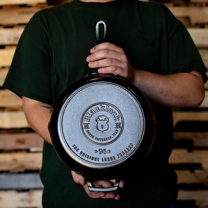 Lodge Blacklock 10.25" Triple Seasoned Cast Iron Skillet - Lightweight - Easy Cleanup - Premium Cookware