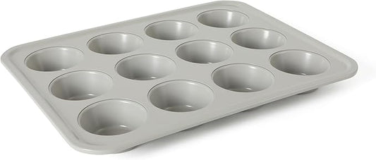 Calphalon Legacy 12 Cup Nonstick PFA Free Cupcake Muffin Pan - Taupe