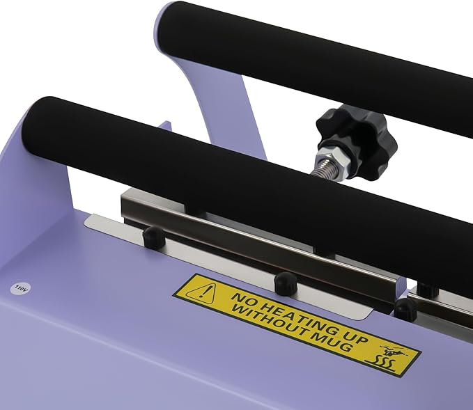 Tumbler Heat Press Machine, 110V 40Oz Mug Press Sublimation Machine with Temp and Time Adjustable - Double Cup Mats for Ceramic Mugs, Glass Cans Car Cups (Light Purple)