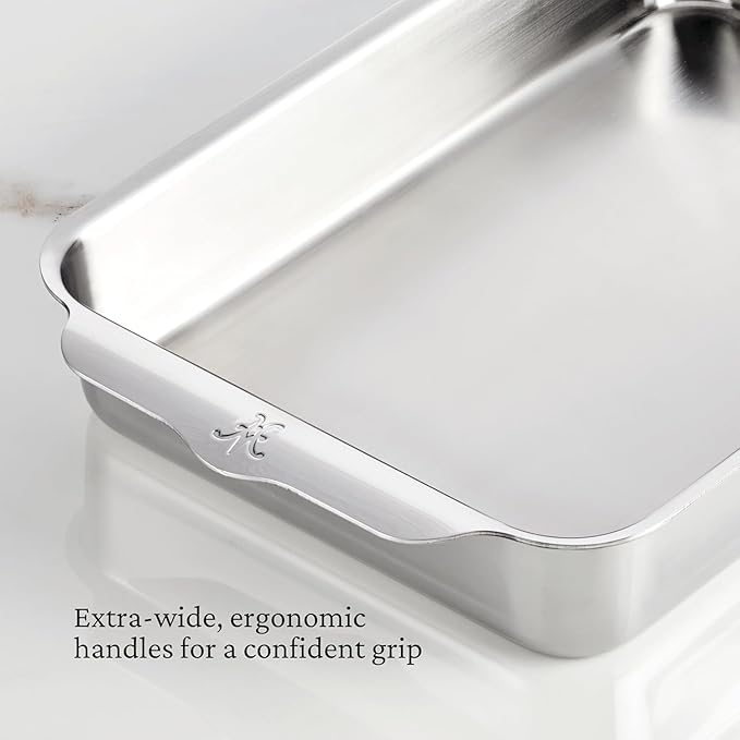 Hestan Provisions OvenBond – 9" x 13" Tri-ply Rectangular Stainless Steel Baking Pan