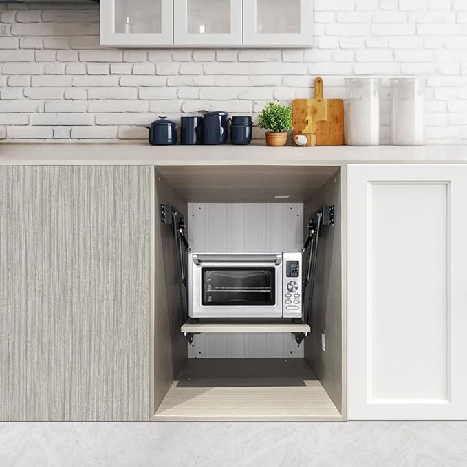 Mixer Lift for Cabinet，Appliance Lift for cabinet-Soft Close Heavy Duty Kitchen Appliance storage lifting system，with Locking Mechanism，Max load 50lb.