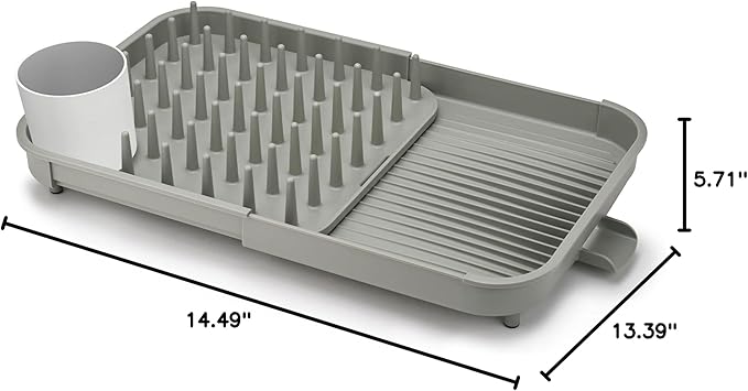 Joseph Joseph Duo Expandable Dish Drying Rack, Gray, 2-Tier