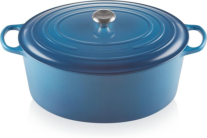 Le Creuset Enameled Cast Iron Signature Oval Dutch Oven, 15.5 qt., Marseille